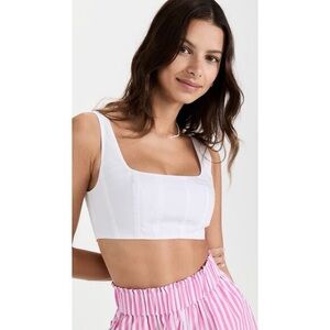 STAUD Cropped Wells Tank, Size 2, $125